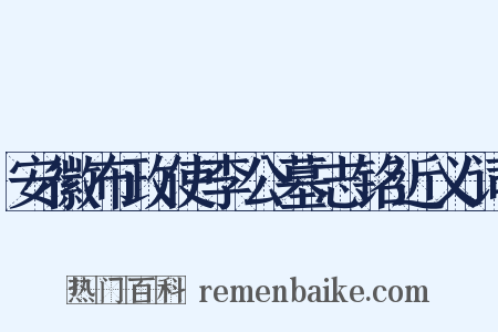 安徽布政使李公墓志铭近义词是什么意思的图片